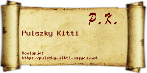Pulszky Kitti névjegykártya